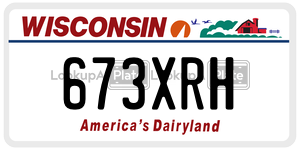 673XRH license plate in Wisconsin