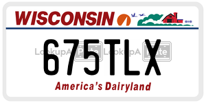 675TLX  license plate in WI