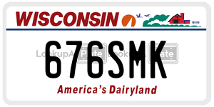 676SMK license plate in Wisconsin