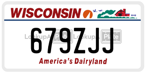 679ZJJ  license plate in WI