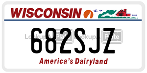 682SJZ license plate in Wisconsin