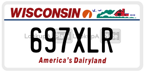 697XLR  license plate in WI