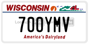 700YMV license plate in Wisconsin