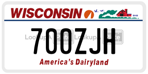 700ZJH  license plate in WI