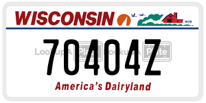 70404Z license plate in Wisconsin