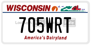 705WRT  license plate in WI