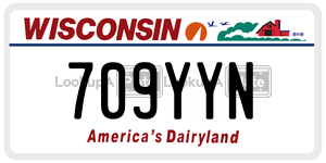 709YYN  license plate in WI