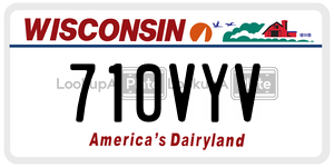 710VYV  license plate in WI