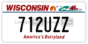 712UZZ  license plate in WI