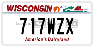 717WZX  license plate in WI