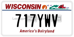 717YWV  license plate in WI