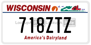718ZTZ  license plate in WI