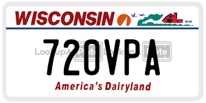 720VPA  license plate in WI