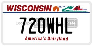720WHL  license plate in WI