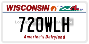 720WLH  license plate in WI
