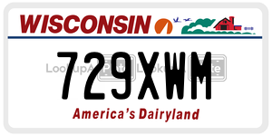 729XWM  license plate in WI