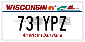 731YPZ  license plate in WI