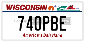 740PBE  license plate in WI