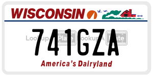 741GZA  license plate in WI