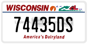 74435DS  license plate in WI