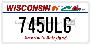 745ULG license plate in Wisconsin