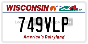 749VLP  license plate in WI