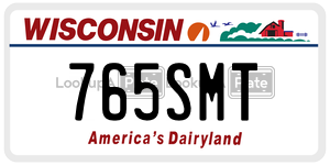 765SMT  license plate in WI