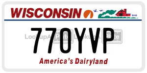 770YVP  license plate in WI