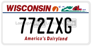 772ZXG license plate in Wisconsin
