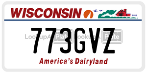773GVZ  license plate in WI