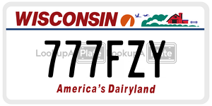 777FZY  license plate in WI