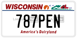 787PEN license plate in Wisconsin