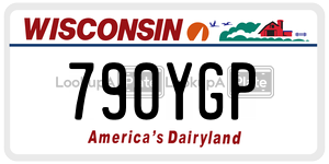 790YGP license plate in Wisconsin