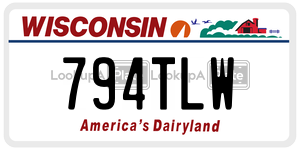 794TLW  license plate in WI