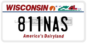 811NAS  license plate in WI