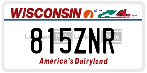 815ZNR  license plate in WI