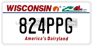 824PPG  license plate in WI