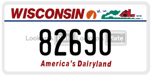 82690  license plate in WI