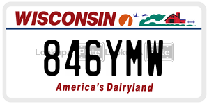 846YMW  license plate in WI