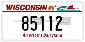85112  license plate in WI