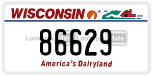 86629  license plate in WI