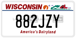 882JZY  license plate in WI