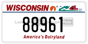 88961  license plate in WI