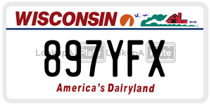 897YFX license plate in Wisconsin