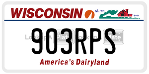 903RPS  license plate in WI