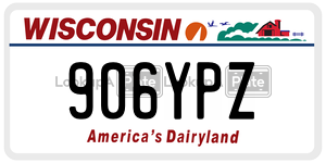 906YPZ  license plate in WI