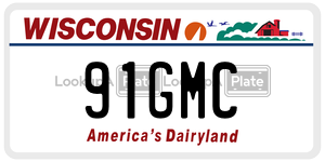 91GMC  license plate in WI