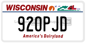 920PJD license plate in Wisconsin