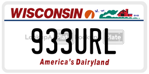 933URL  license plate in WI
