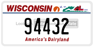 94432  license plate in WI
